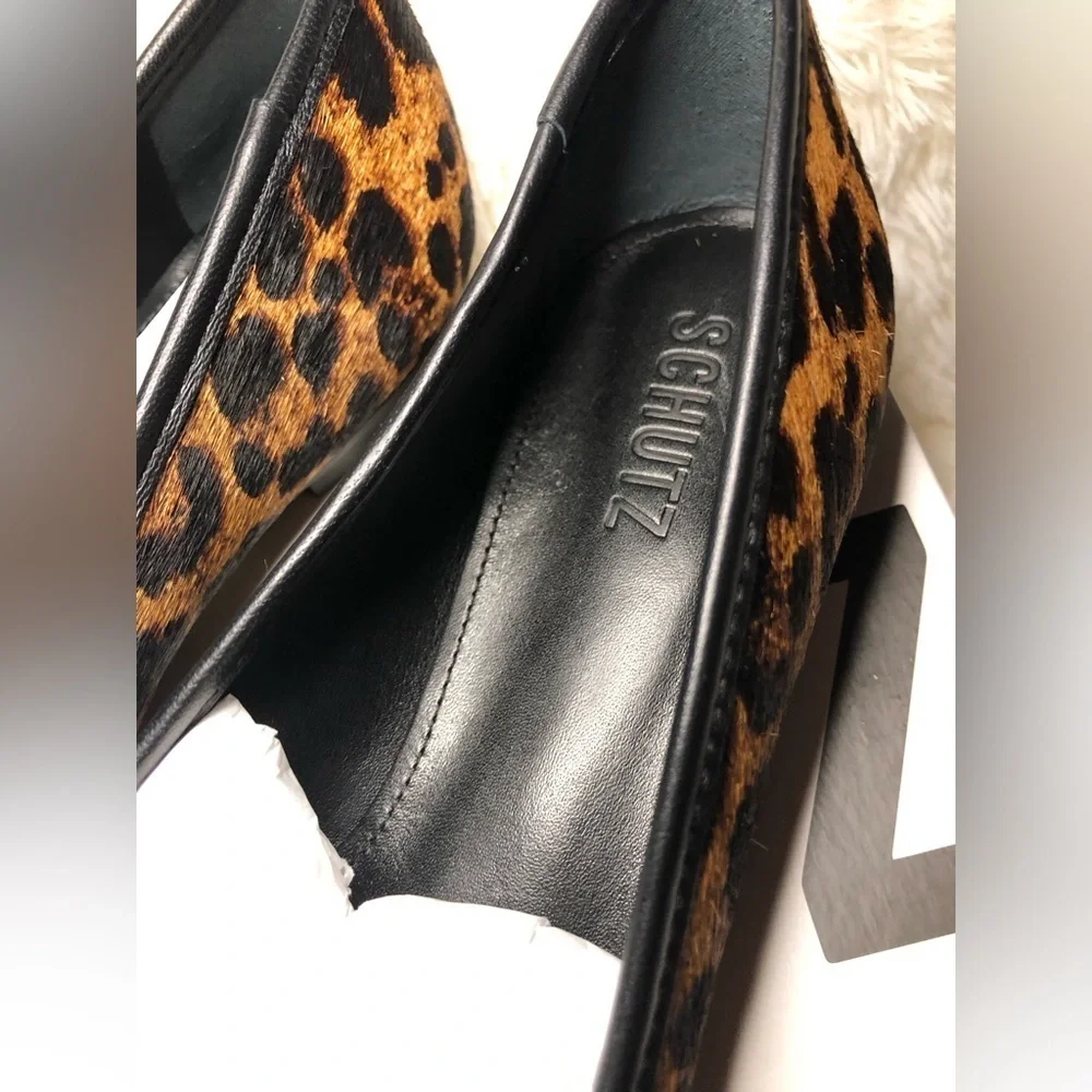 SCHUTZ Animal Print Women's Flats NWT NWB size 7.5